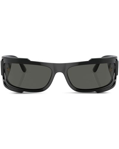 Versace Medusa biggie Shield Sunglasses - Unisex - Acetate - Black