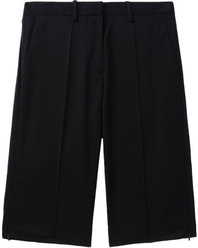Helmut Lang Pleat-detail Tailored Shorts - Black