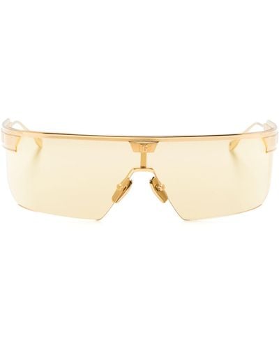 BALMAIN EYEWEAR Major Ltd Shield-frame Sunglasses - Natural