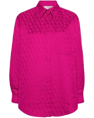 Valentino Garavani Toile Iconographe Cotton-blend Shirt - Women's - Polyester/cotton - Pink
