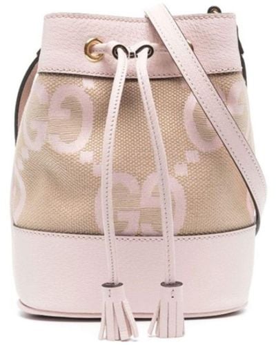 Gucci Ophidia Jumbo GG Bucket Bag - Pink