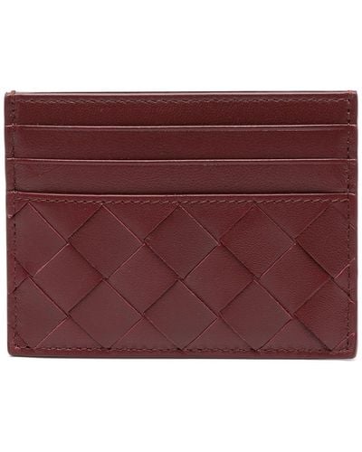 Bottega Veneta Brown Intrecciato Leather Wallet - Women's - Lambskin/calf Leather - Purple