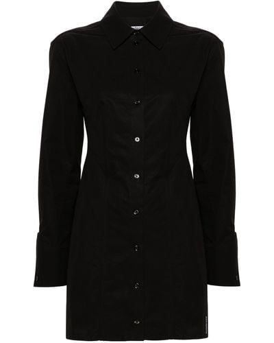 Alexander Wang Mini Cotton Shirt Dress - Women's - Cotton - Black