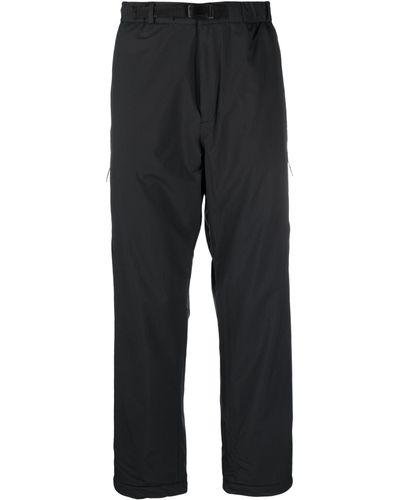 Snow Peak Buckle-fastening Straight-leg Trousers - Men's - Polyester - Black