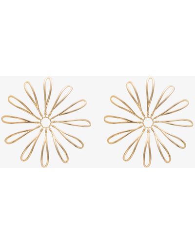 Jacquemus Tone Les Fleurs Flower Earrings - Metallic