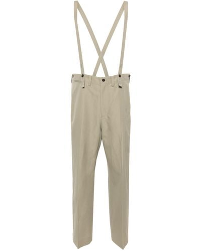 Visvim Neutral Tupper Wide-leg Trousers - Men's - Wool/rayon/linen/flax/cotton - Natural