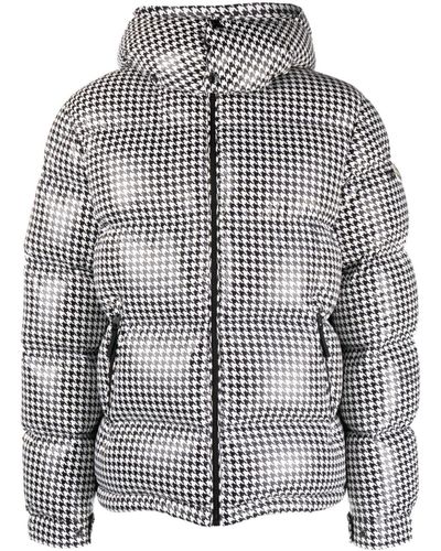 Moncler Genius X Frgmt Socotrine Houndstooth-pattern Padded Jacket - Unisex - Polyamide/goose Down/feather Down - Gray