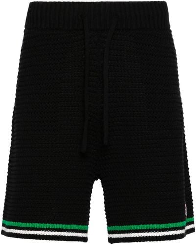 Casablancabrand Crochet Knitted Shorts - Black