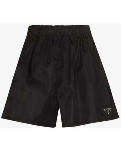 Prada Logo Re-nylon Shorts - Black