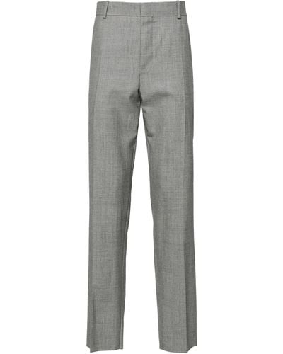 Alexander McQueen Wool Tailored Trousers - Grey