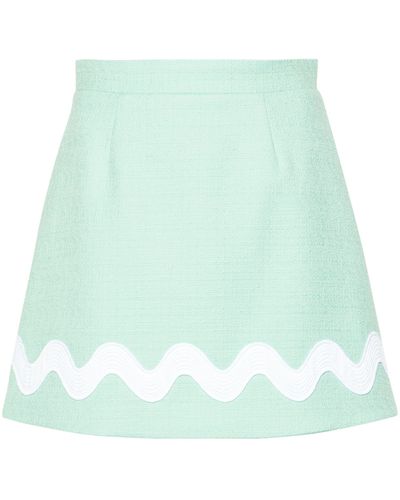 Patou Skirt With Striped Details - Green