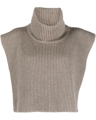 The Row Eppie Cashmere Collar - Gray