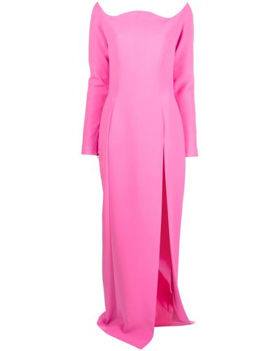 Monot Off-shoulder Floor-length Dress - Pink