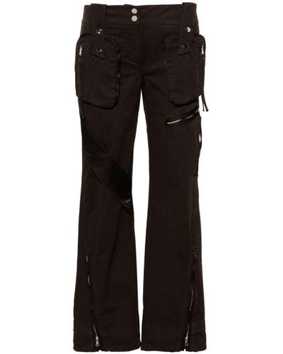 Blumarine Low-rise Cargo Trousers - Black