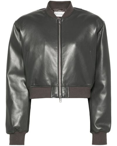 Frankie Shop Micky Faux-leather Bomber Jacket - Women's - Polyurethane/polyester - Black