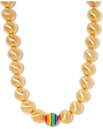 Lauren Rubinski 14k Yellow Large Beaded Necklace - Metallic