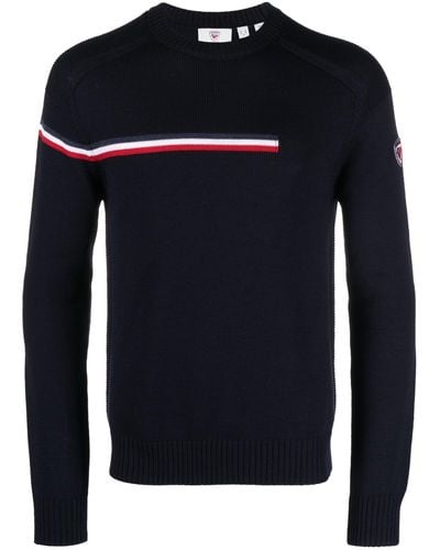 Rossignol Odysseus Stripe Wool Jumper - Men's - Merino - Blue