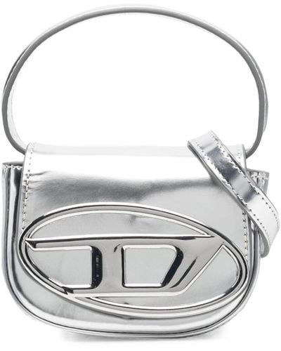 DIESEL 1dr Metallic Mini Tote Bag - Gray