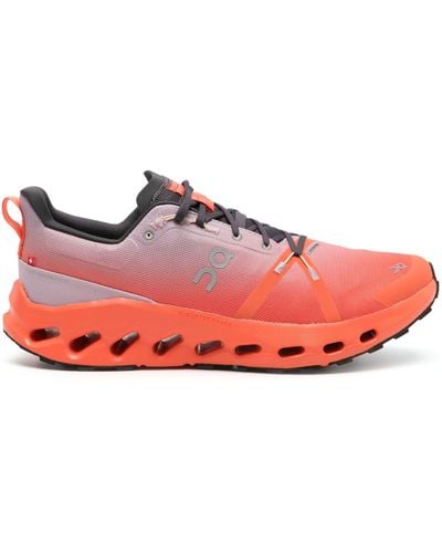 On Shoes Orange Cloudsurfer Trail Waterproof Sneakers - Pink
