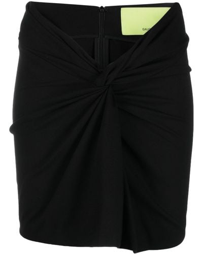 GAUGE81 Barina Knot-detail Mini Skirt - Black