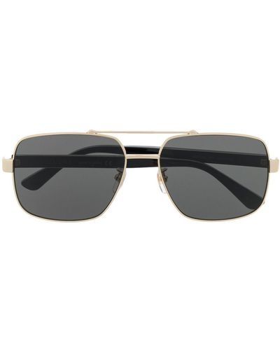 Gucci Pilot Frame Tinted Sunglasses - Men's - Metal (other) - Black
