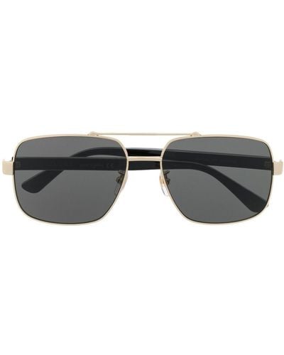 Gucci Tinted-lens Pilot-frame Sunglasses - Black