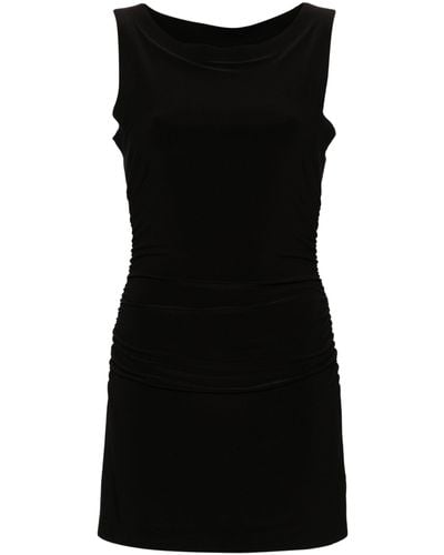 Norma Kamali Pickleball Ruched Mini Dress - Black