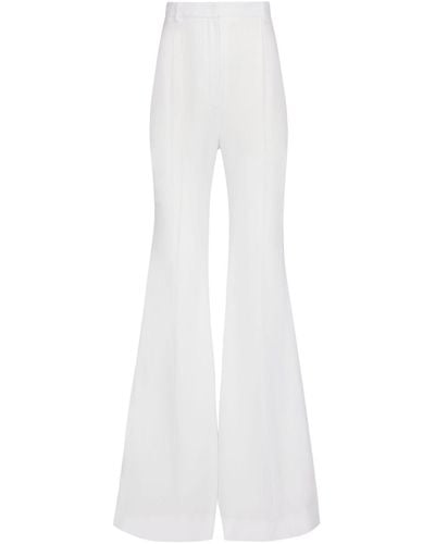 Nina Ricci High-waisted Flared Pants - White
