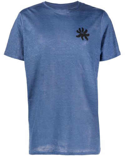 District Vision Sukha Graphic-print Hemp T-shirt - Men's - Hemp - Blue