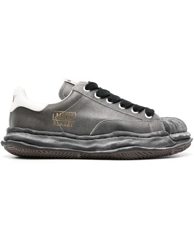 Maison Mihara Yasuhiro Blakey Vintage Leather Sneakers - Gray