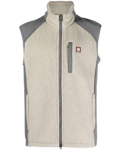 66 North Grey Tindur Fleece Vest - Men's - Polyester - Natural