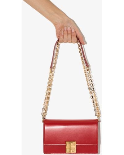 Givenchy 4g Leather Cross Body Bag - Red