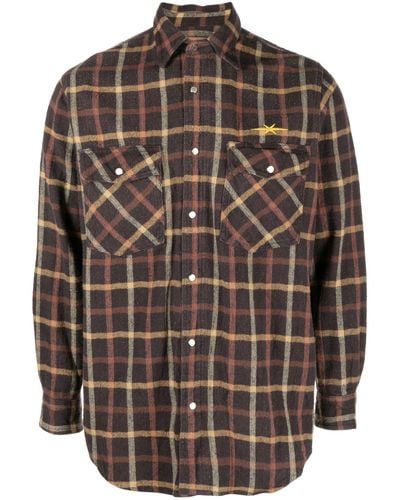 Phipps Gold Label Vintage Checked Cotton Shirt - Brown