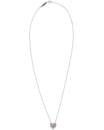 Suzanne Kalan 18k White Gold Classic Diamond Small Heart Pendant Necklace - Women's - 18kt White Gold/white Diamond