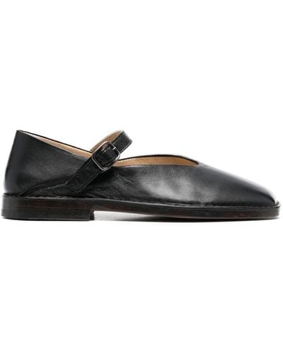 Lemaire Leather Mary Jane Court Shoes - Black