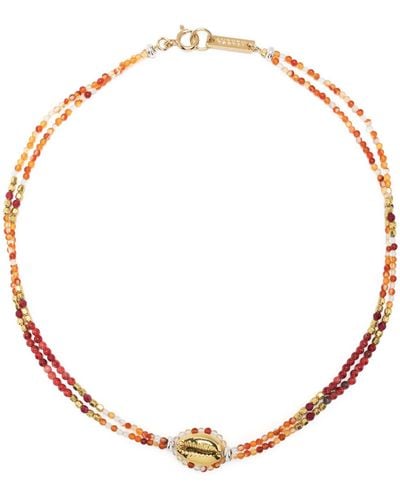 Isabel Marant Malebo Shell-embellished Beaded Necklace - Natural