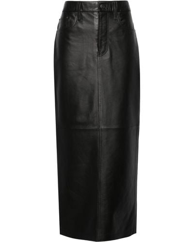 Wardrobe NYC Leather Maxi Skirt - Women's - Sheepskin - Black