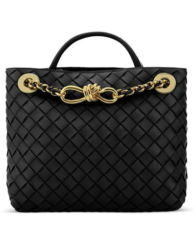 Bottega Veneta Andiamo Leather Two-way Handbag - Black