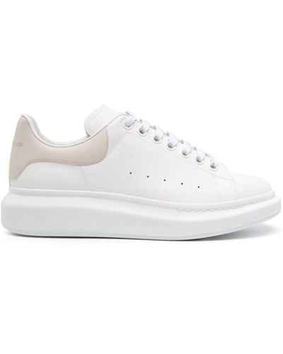 Alexander McQueen Leather Lace-up Trainers - White