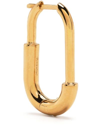 Otiumberg Vermeil Large Staple Hoop Earrings - Women's - Metallic