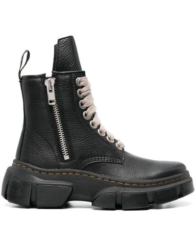 Rick Owens X 1460 Leather Boots - Black