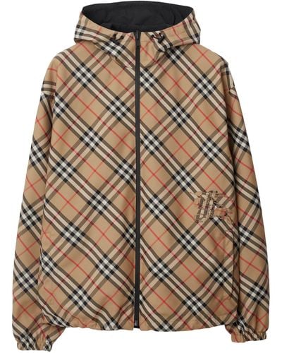 Burberry Neutral Vintage Check Reversible Jacket - Men's - Polyester - Brown