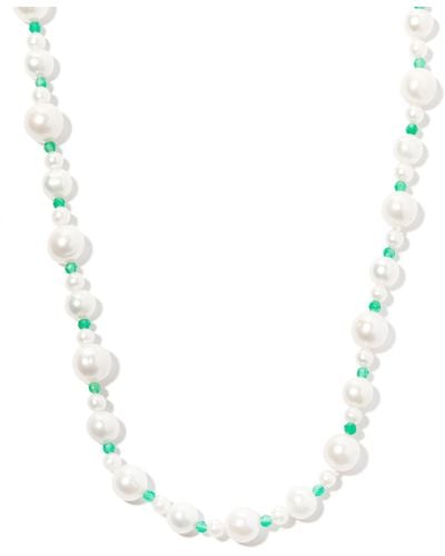 Hatton Labs Sterling Xl Pebbles Pearl Necklace - Metallic