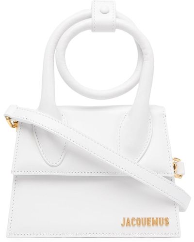 Jacquemus Leather Le Chiquito Nœud Top-handle Bag - White