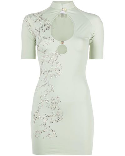 Poster Girl Daisy Crystal-embellished Mini Dress - Green