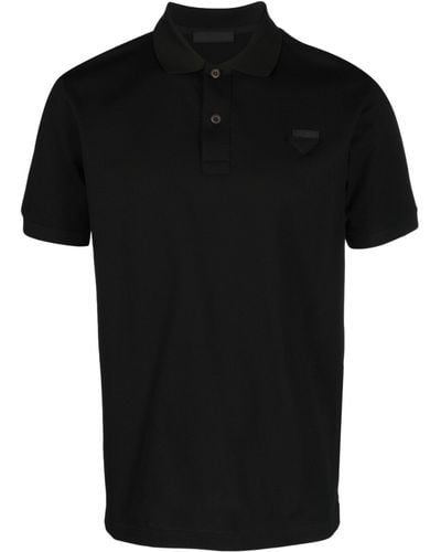 Prada Classic Cotton Polo Shirt - Black