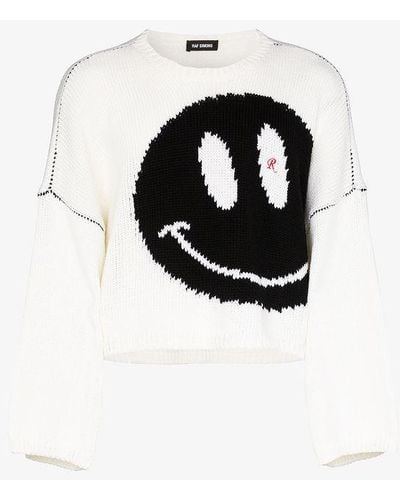 Raf Simons Smiley Oversized Sweater - White