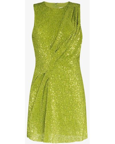 Stine Goya Louiza Draped Sequin Dress - Green