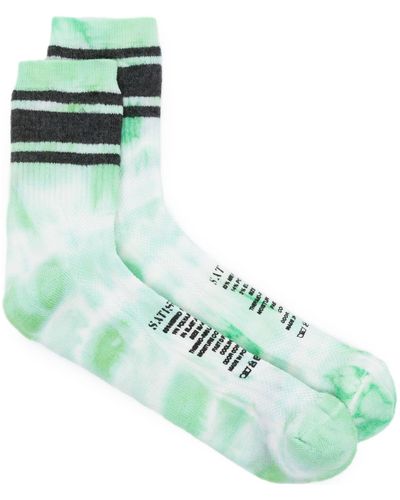 Satisfy X Browns Tie-dye Running Socks - Green