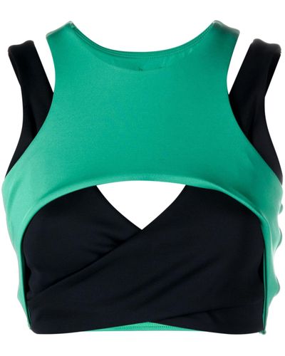 P.E Nation Aventura Sports Bra - Women's - Spandex/elastane/recycled Polyester - Green